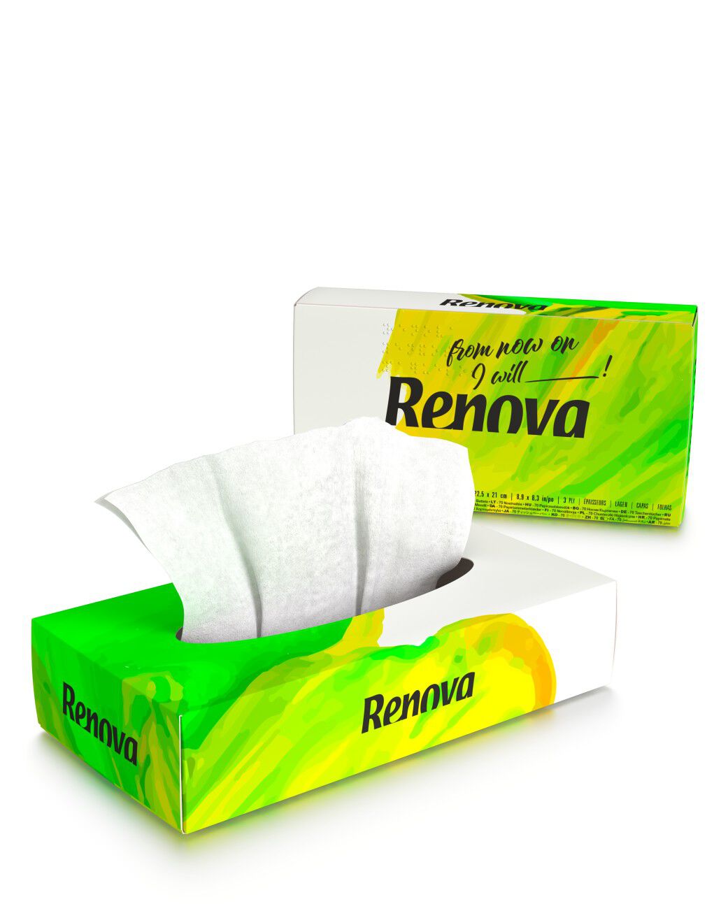 "From now on" Facial Tissues